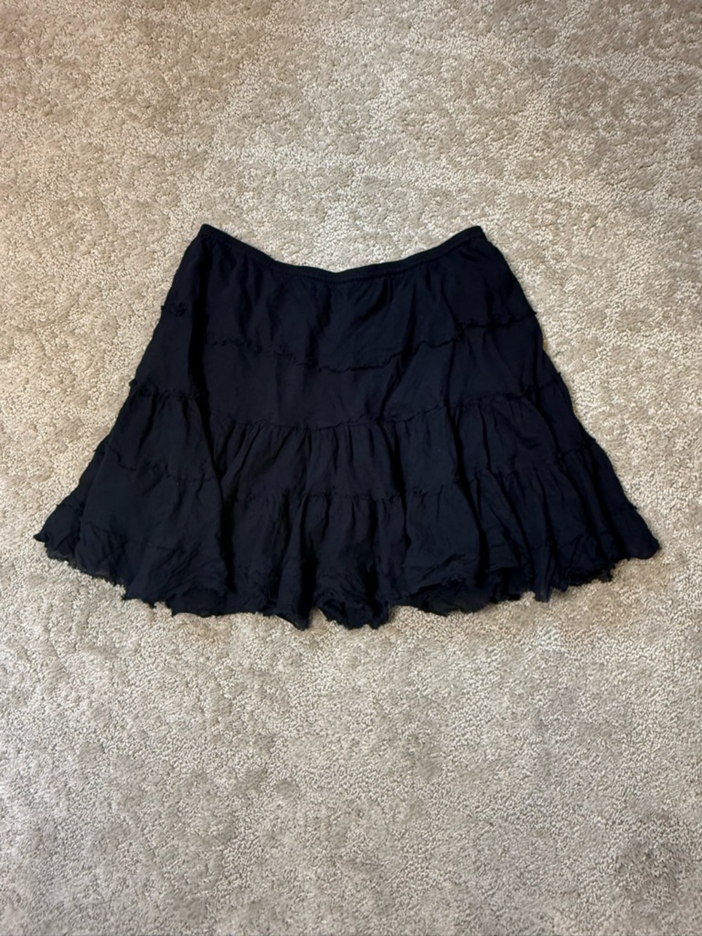 Women's Black Tiered Skirt